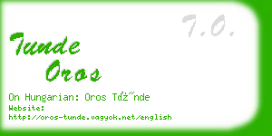 tunde oros business card